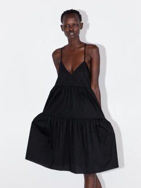 Zara Strappy Poplin Dress - Sz Small